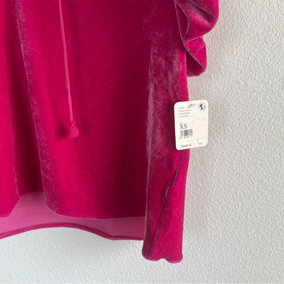 Free People Terese Velvet Top Pink - NWT - Picture 6 of 10